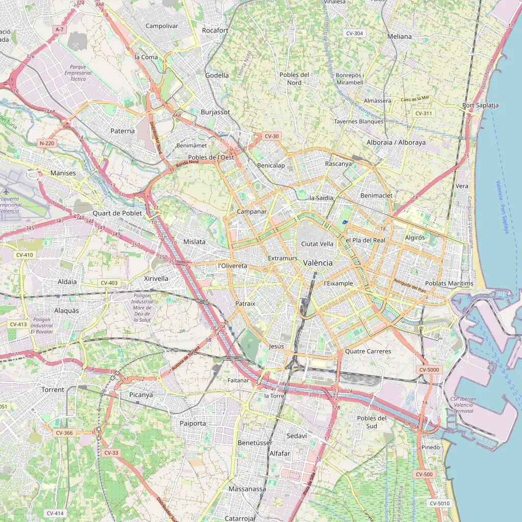 Mapa de Valencia